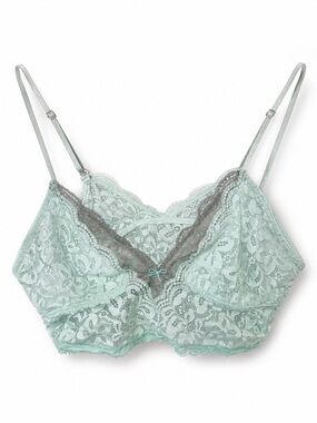 Aerie Lace Bralette in Mint Green fairy dainty feminine M